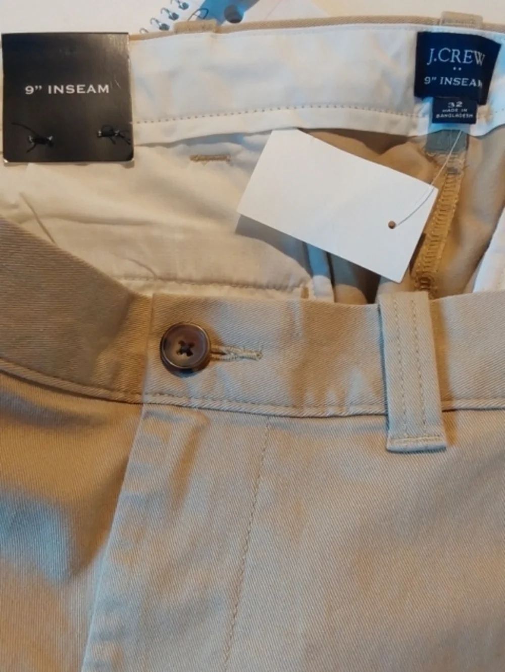 J. Crew|Men's Beige Khaki Chino Dress Shorts Pockets Neutral Preppy Campus Sz.32